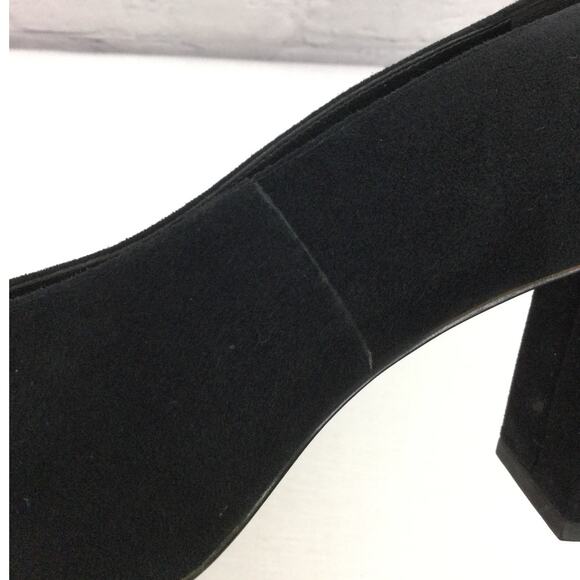 Michael Michael Kors Suede Pointed Toe Chunky Block Heel Slip On Shoe Size 6M - Picture 10 of 13